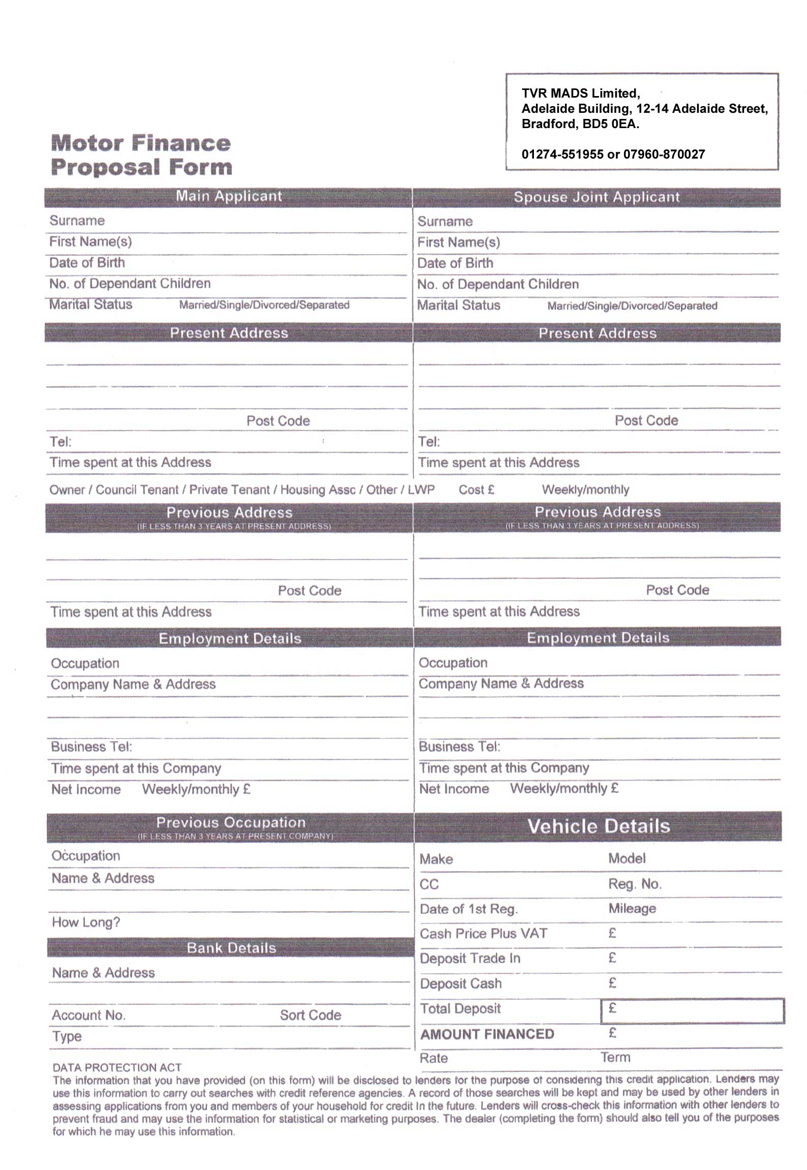 Contract For Car Purchase Template